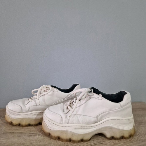 Bronx leather sneakers used, size 38, white
