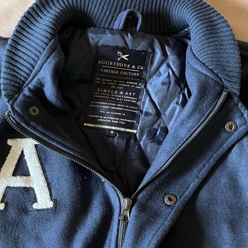 Aggressive & Co Vintage Culture varsity jacket like new, size M