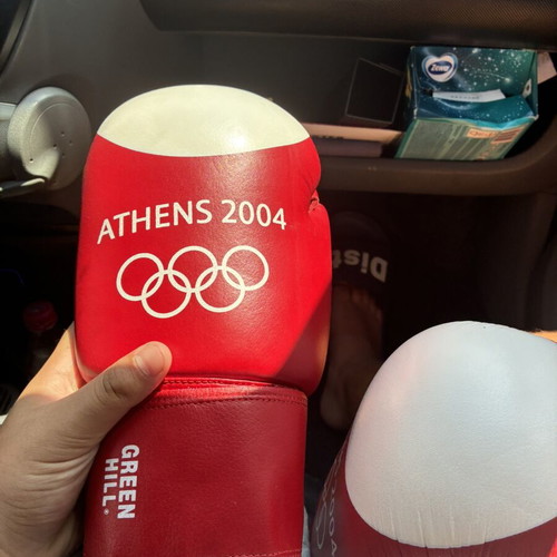 Green Hill collectible boxing gloves Athens 2004 Olympics
