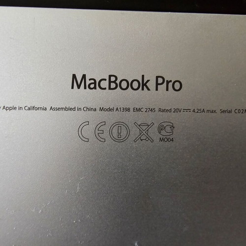 MacBook Pro Retina 15-inch Late 2013 Core i7 16GB 512GB SSD