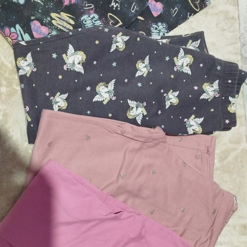 Girls' leggings 140 cm used, pack of 4, H&M and LC Waikiki