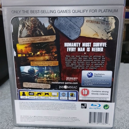 Resistance 2 PS3 like new with booklet