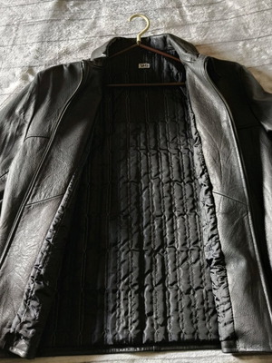 Men's vintage leather jacket Vera Pelle like new, black, size 56