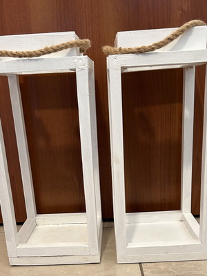 Διακοσμητικά φανάρια μεταχειρισμένα, πακέτο 2, χειροποίητα, 46 εκατοστά ύψος