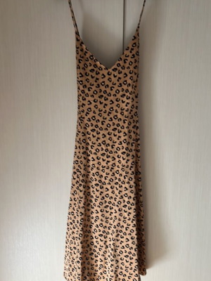 Sezane backless leopard dress, viscose