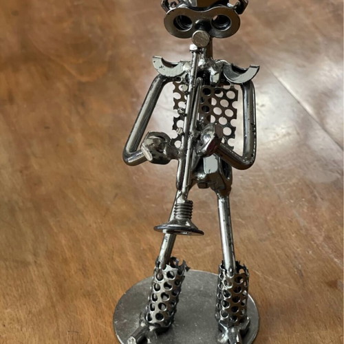 Handmade metal musician figurines set of 3