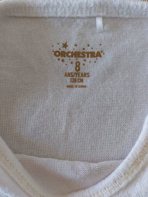 Orchestra Christmas shirt 128 cm like new, white for 8 years old