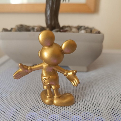 Disney Mickey Mouse gold figurine new, Topolino collectible