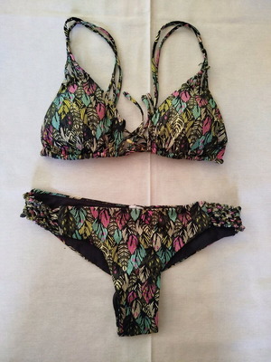 Oysho triangle bikini used, multicolor, size S