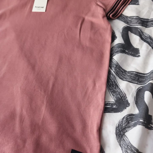 Firetrap men's polo shirt new, pink, size L, made in England