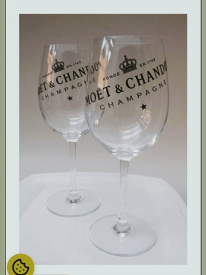 Moët & Chandon Clear Ice Imperial Acrylic Champagne Glasses, set of 6, 23cm