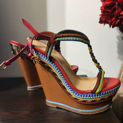 Dsquared2 wedges platforms like new, multicolor