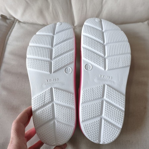 Clogs new, white and pink, size 41