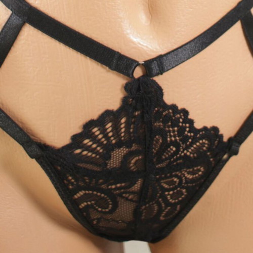 Sensual black lace lingerie set new