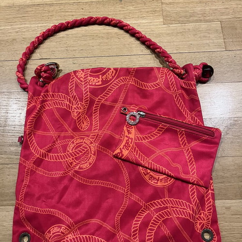 Folli Follie shoulder bag with zipper pouch, pink and orange