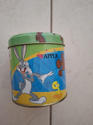 Στρογγυλό σιδερένιο κουτί Apple με Looney Tunes '00, σαν καινούργιο