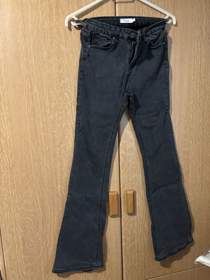 Toi Moi black gray jeans size S used, elastic flare fit