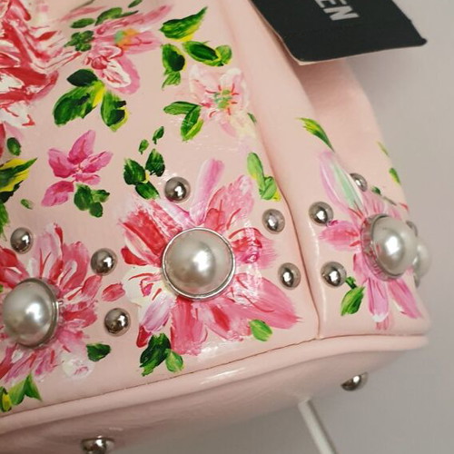 Steve Madden bag new, hand-painted, pink