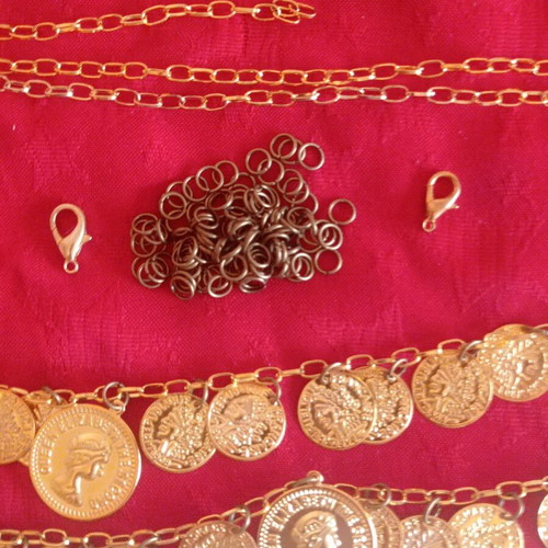 Craft materials kit new with chains, pendants, clasps, and earring hooks