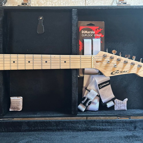 Career Maple Strat SSS Vintage White electric guitar