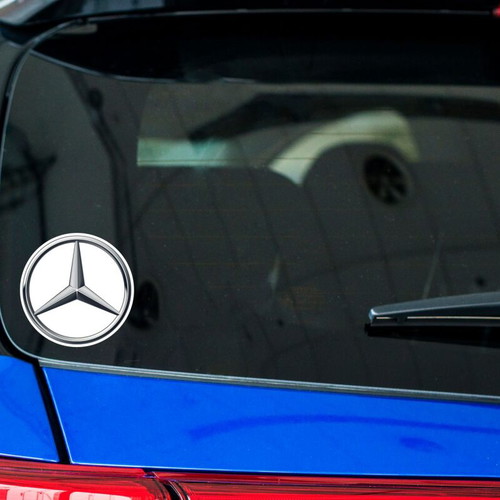 Mercedes logo sticker made to order, glossy paper