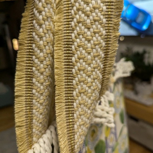 Shoulder beach bag new multicolor with unique weaving