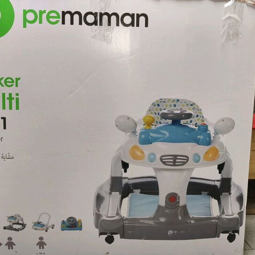 Prémaman 4-in-1 walker used, blue/gray