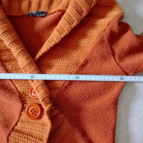 Set Italian skirt and wool bolero jacket like new orange