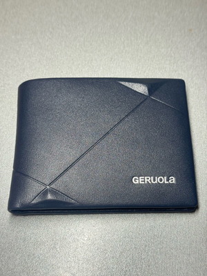 Men's wallet GERUOLA new, elegant blue design with card slots