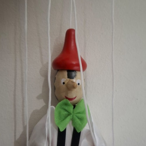 Wooden Pinocchio Marionette decorative handmade, new