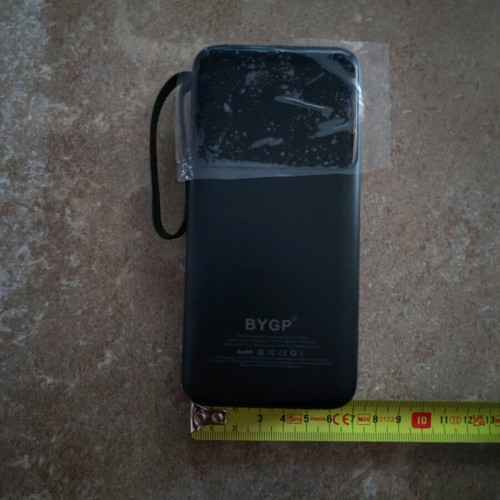 Powerbank 20000mAh black new with built-in cables for Android and iPhone