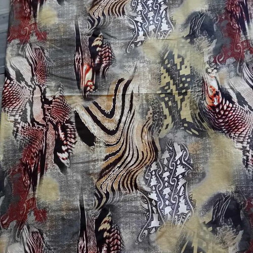 Tricot fabric piece with animal print new