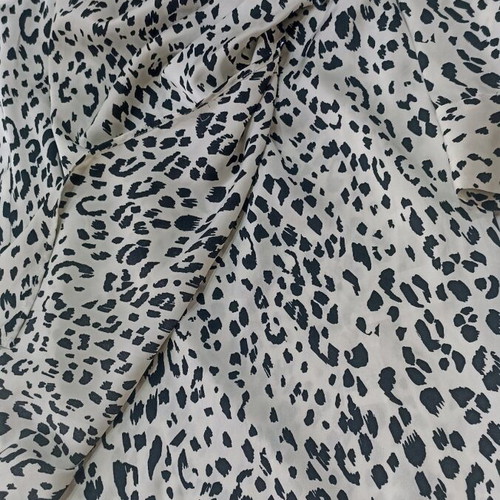 Zara women's wrap dress used, white and black leopard print, size XS