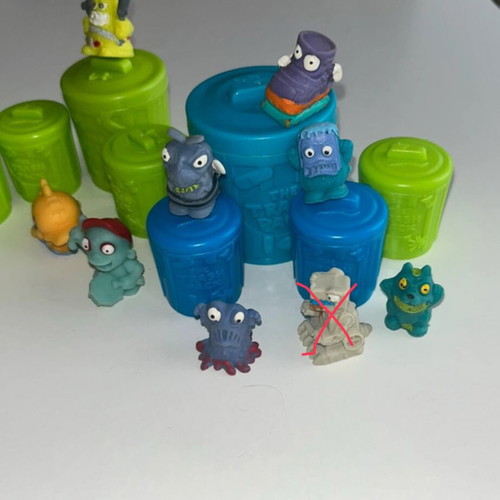 The Trash Pack used collectible toys with trash bin