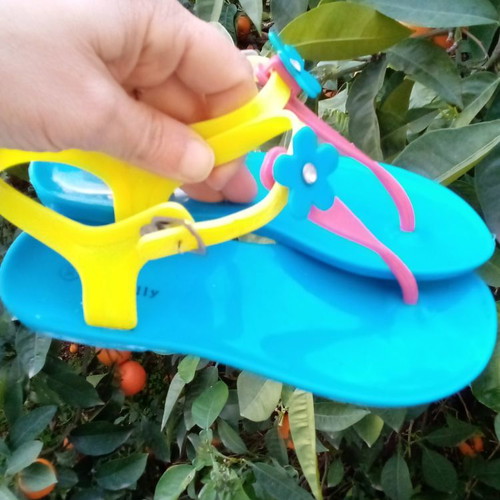 Jelly shoes for girls used, size 30, multicolor sandals
