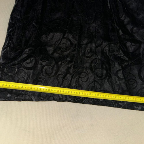 Vintage black devoré velvet dress 60s/70s, custom made, collectible