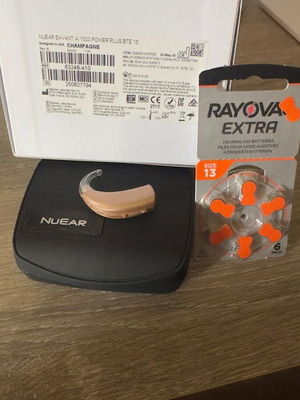 NUEAR Savant AI 1000 Power Plus BTE 13 hearing aid new