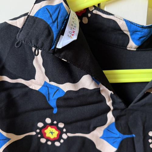 Blousedress Compania Fantastica like new, black and blue, thin fabric