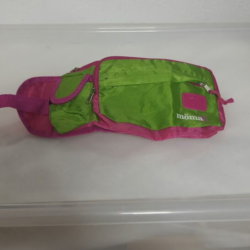 Vintage MÖMA Waist Bag used, lime and fuchsia
