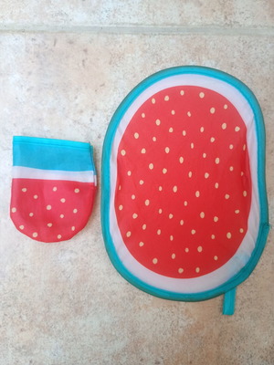 Watermelon fan with case used