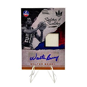 2017-18 Walter Berry 62/282 Court Kings Sketches & Swatches Jersey Auto Υπογεγραμμένη Κάρτα
