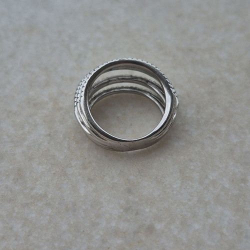 Folli Follie silver ring with zircon, like new, size 18mm