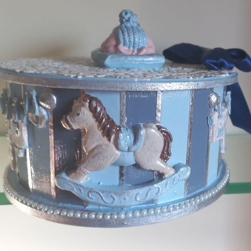 Decorative handmade wooden box new 17.5×8.5 cm