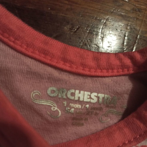 Orchestra baby set used for 1 month with blouse, jacket and romper