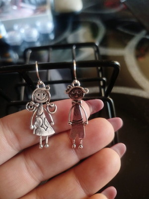 Retro hanging earrings silver new