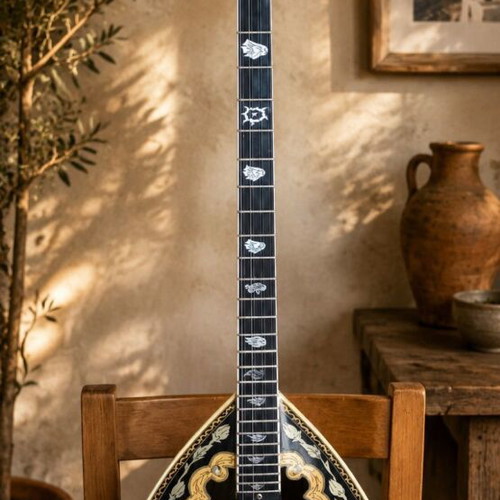 Handmade 8-string Bouzouki from Walnut Wood like new with case