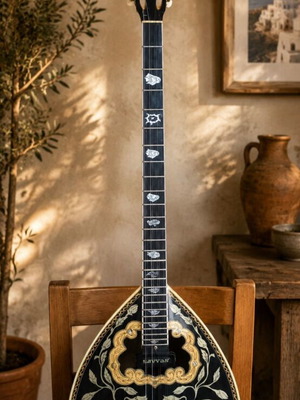 Handmade 8-string Bouzouki from Walnut Wood like new with case