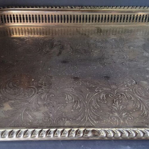 Baroque Serving Tray by Wallace Silver Plate used