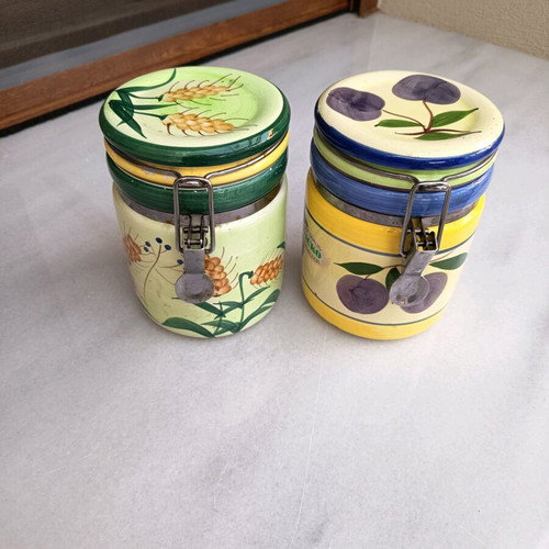 Vicko jars used, set of 2 for coffee or herbs