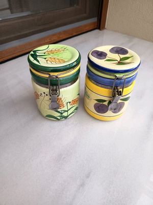 Vicko jars used, set of 2 for coffee or herbs